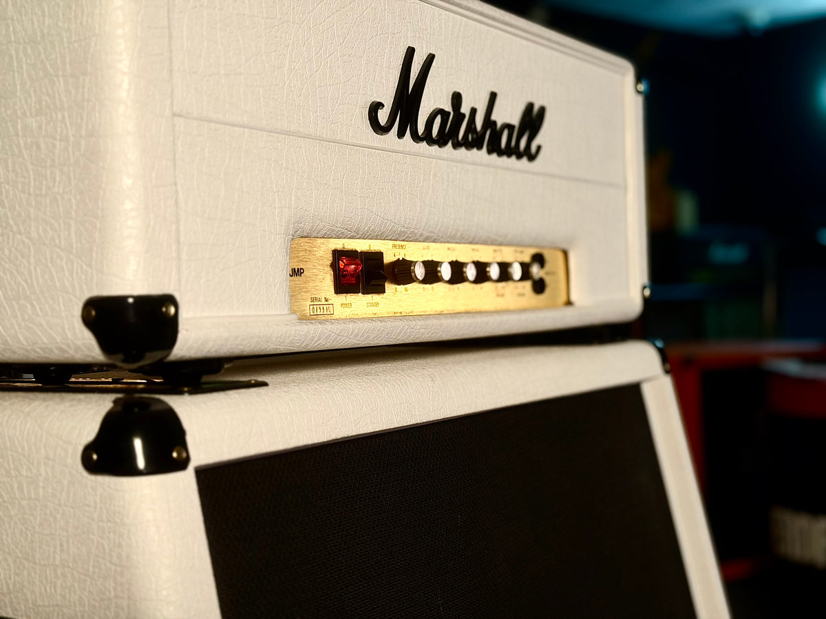 Marshall JMP 2203 Mk2 Master Model Lead 100-Watt Guitar Amp Head 1979 - White – image 11