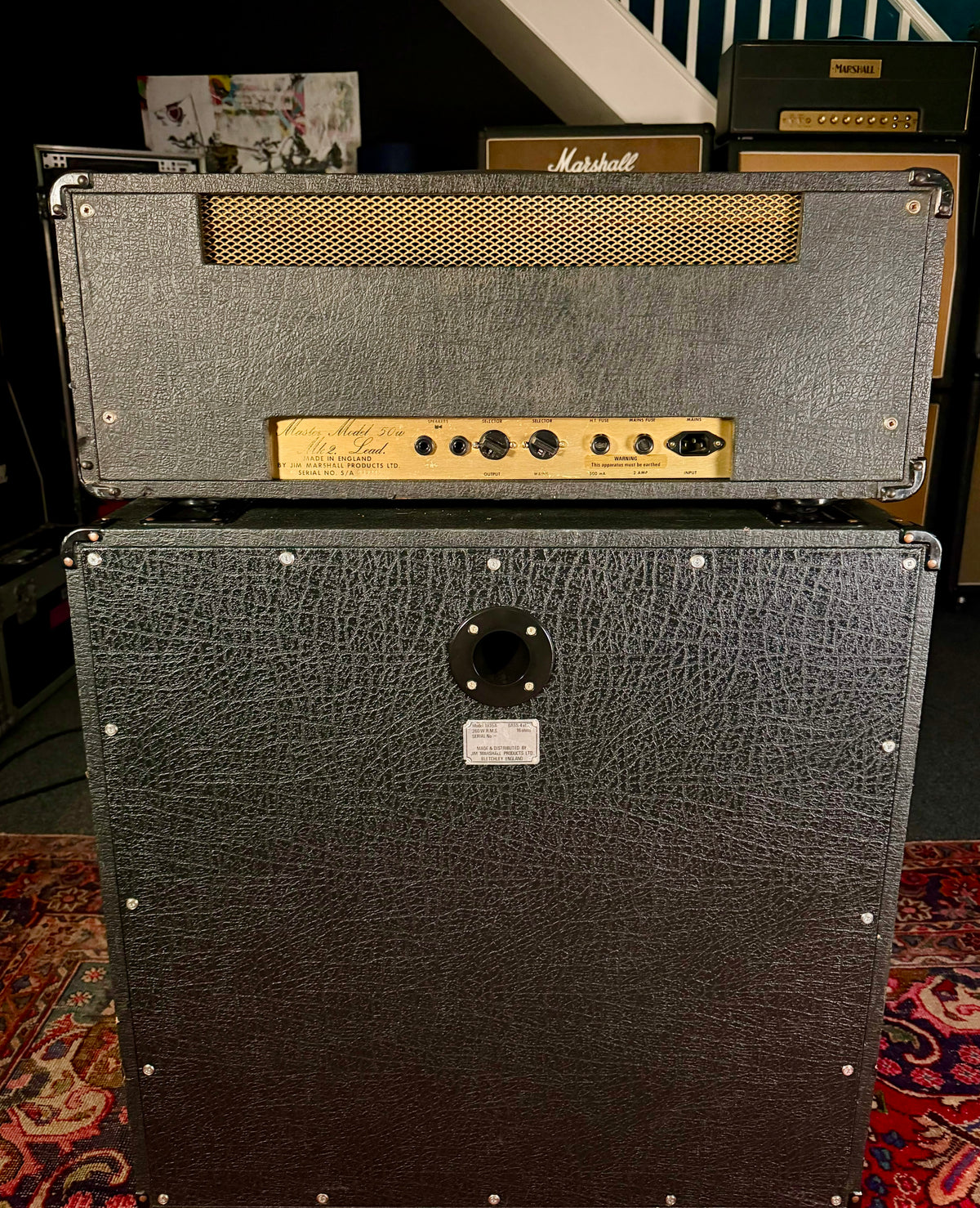 Marshall JMP 2204 Master Model Mk2 Lead 50-Watt Guitar Amp Head 1979 - Black – image 6