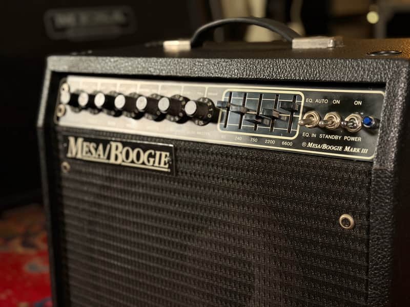 Mesa Boogie Mark III Simul-Class 3-Channel 75-Watt 1x12" Guitar Combo 1988 - Blue Stripe – image 5