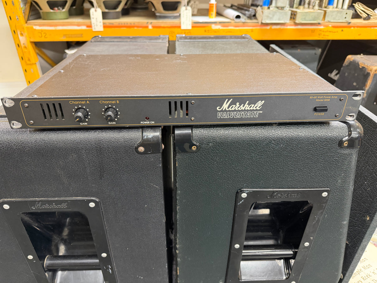 Marshall Valvestate Model 8008 80+80-Watt Guitar Power Amplifier 1991 - Black – image 1