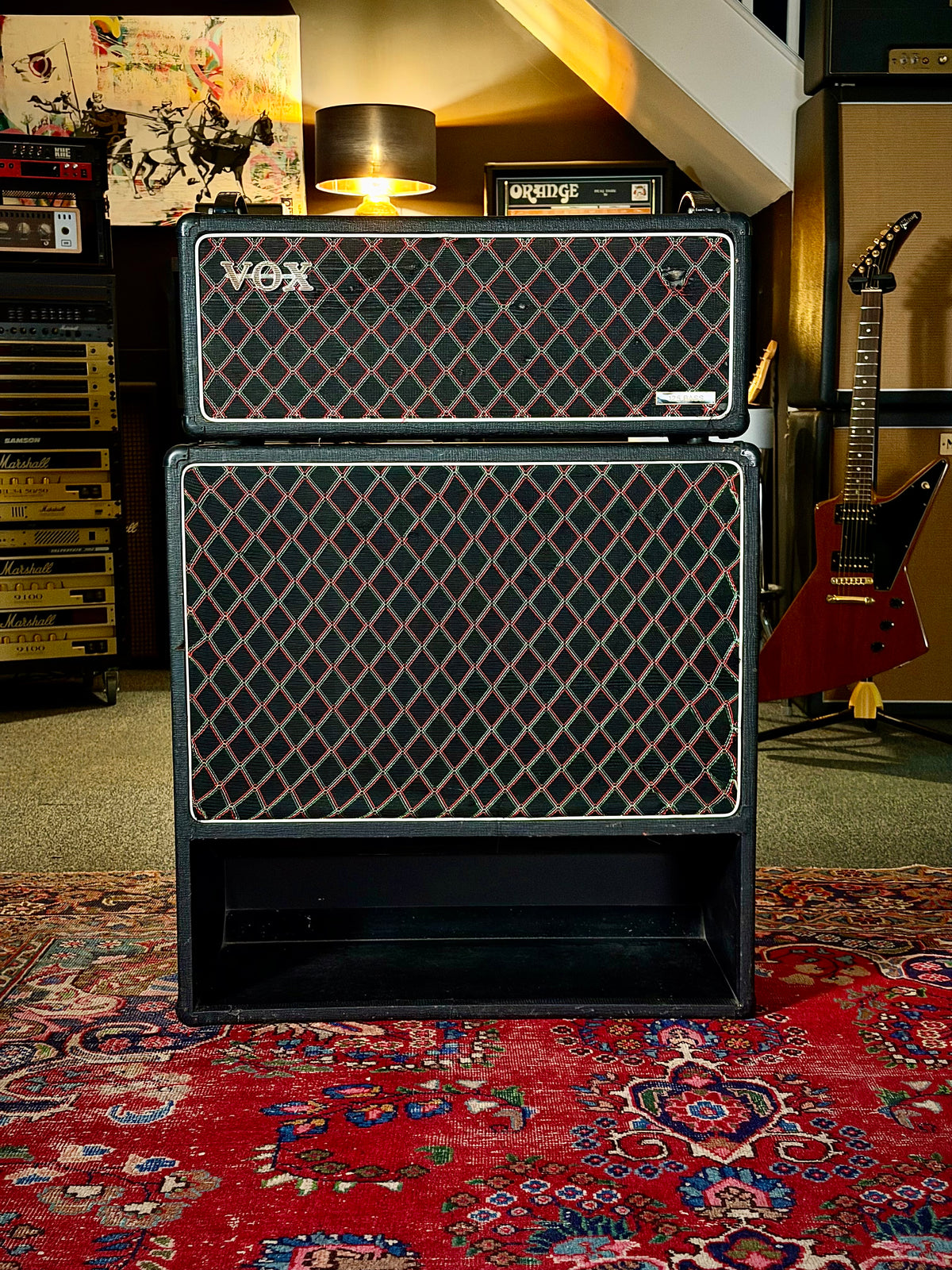Vox V125 Bass 125-Watt 1x15" Piggyback Bass Amp 1981 - 1983 - Black – image 2