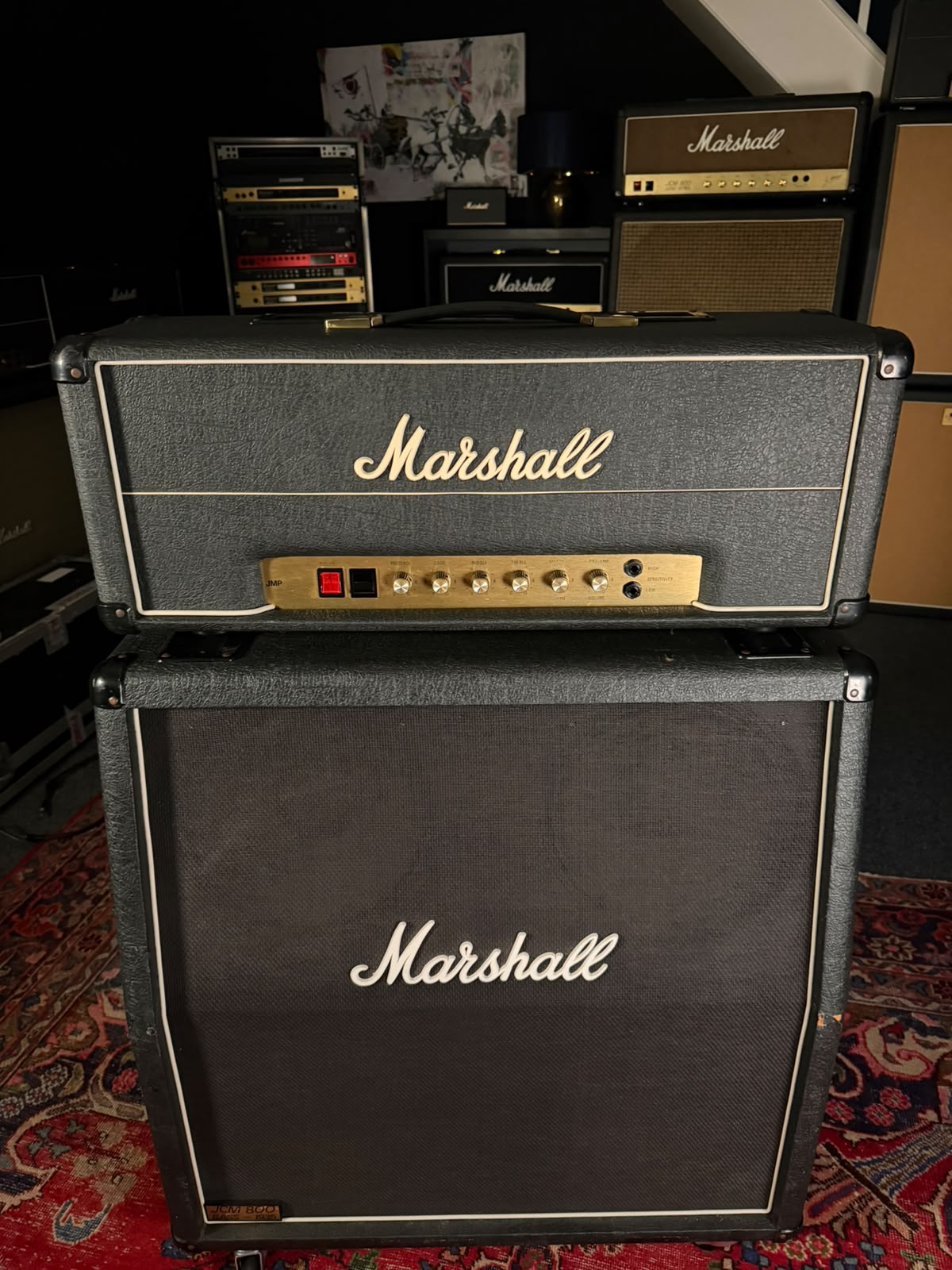 Marshall JMP 2203 Mk2 Master Model Lead 100-Watt Guitar Amp Head 1977 - Serviced – image 2