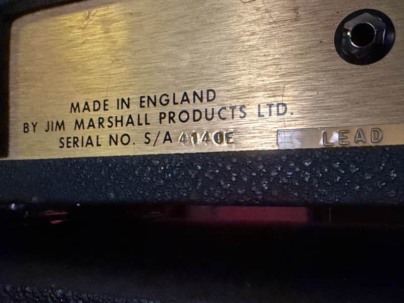 Marshall JMP 1987 Hand wired 50-Watt Guitar Amp Head 1973 - Serviced – image 5