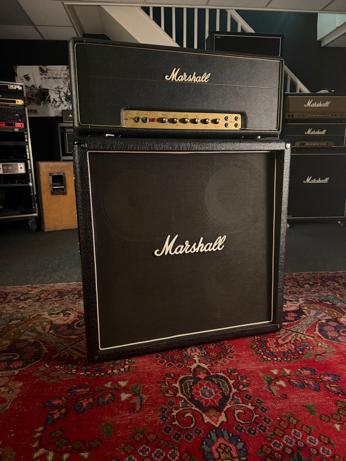 Marshall 1982B 4x12" Straight Guitar Speaker Cabinet 1978 - G12H Blackbacks – image 8