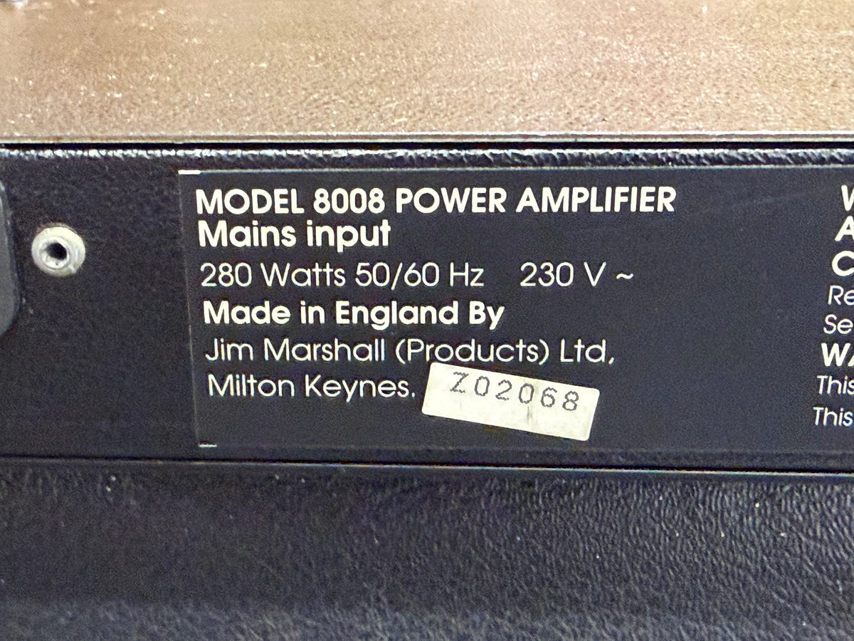 Marshall Valvestate Model 8008 80+80-Watt Guitar Power Amplifier 1991 - Black – image 6