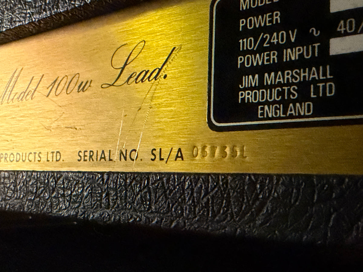 Marshall JMP 2203 Mk2 Master Model Lead 100-Watt Guitar Amp Head 1979 - Black – image 9