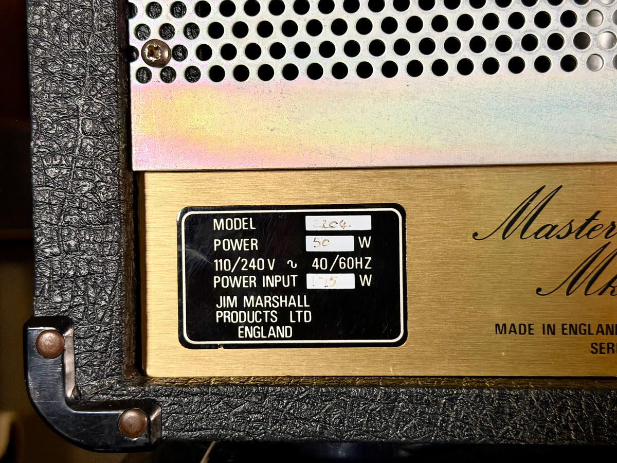 Marshall JCM 800 Lead Series Model 2204 50-Watt Master Volume Mk2 Head 1985 - Serviced – image 6