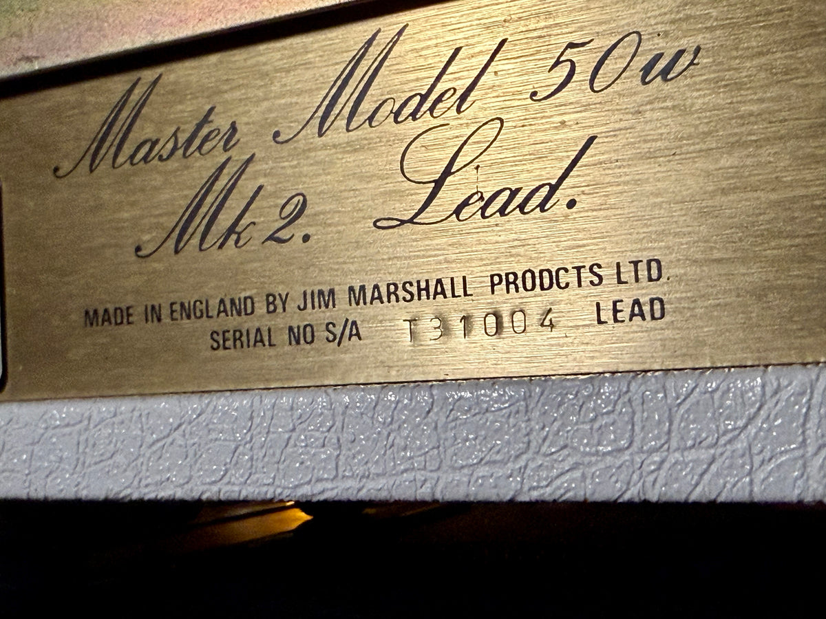 Marshall JCM 800 Lead Series Model 2204 50-Watt Master Volume Mk2 Head 1985 - White – image 4