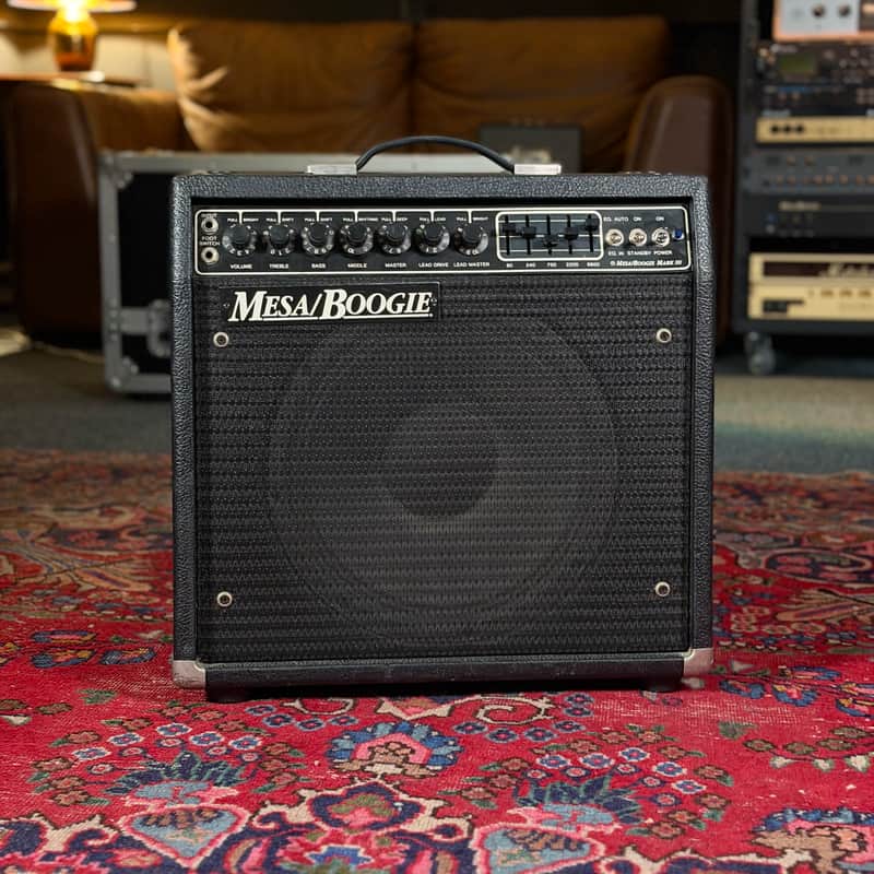 Mesa Boogie Mark III Simul-Class 3-Channel 75-Watt 1x12" Guitar Combo 1988 - Blue Stripe – image 3
