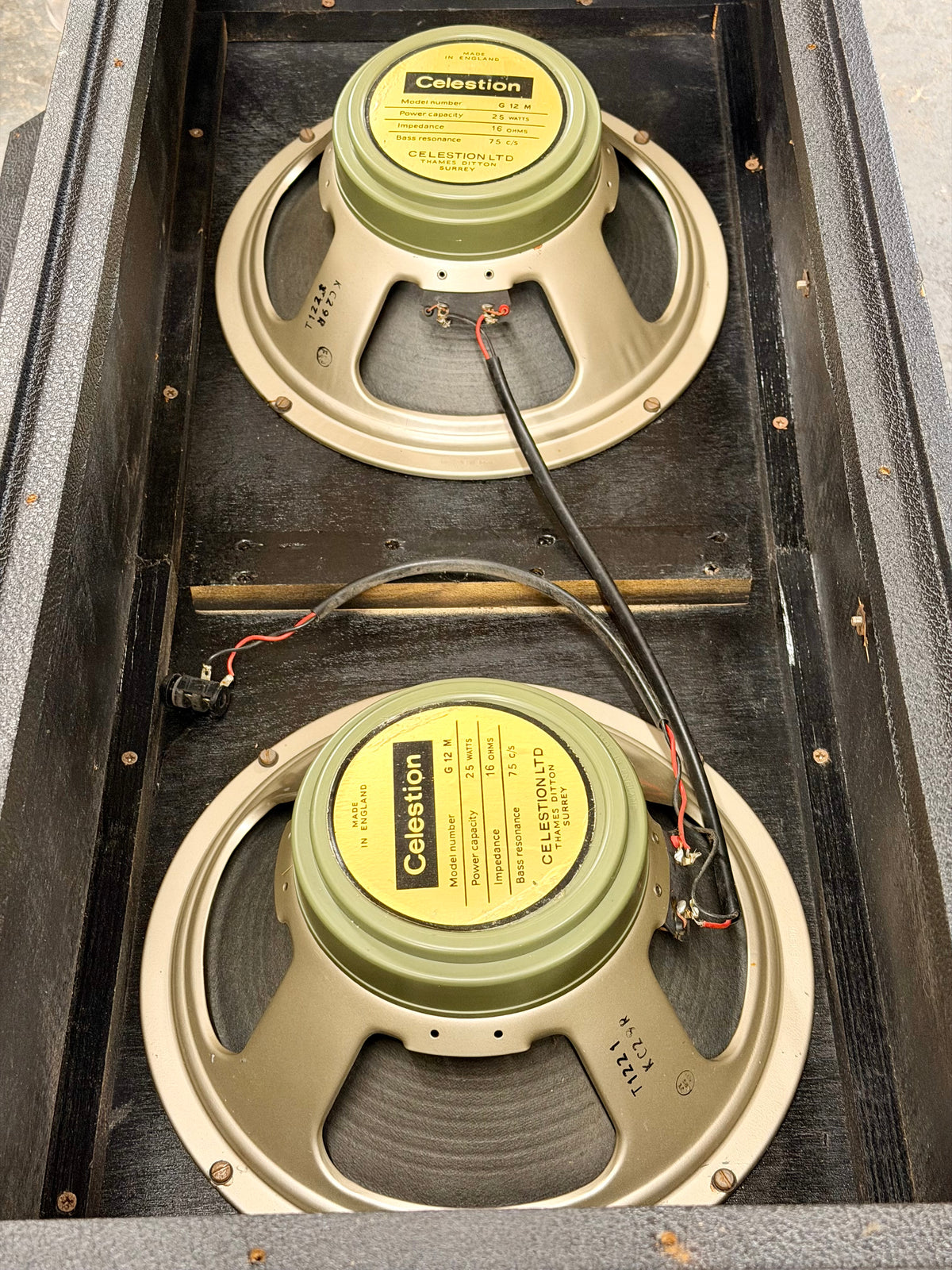 Park 2x12 Original Column Speakers Pair 1970 - G12M T1221 Pulsonic – image 11