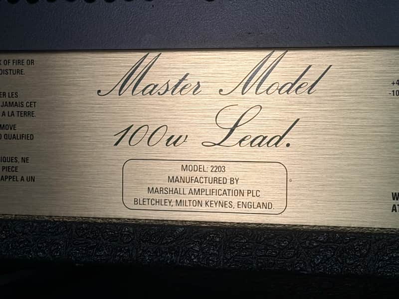 Marshall JCM800 Lead Series 2203X Reissue 100-Watt Guitar Amp Head 2014 - Black – image 7