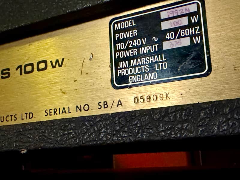 Marshall JMP 1992 MK II Super Bass 100-Watt Guitar / Bass Amp Head 1978 - Serviced – image 6