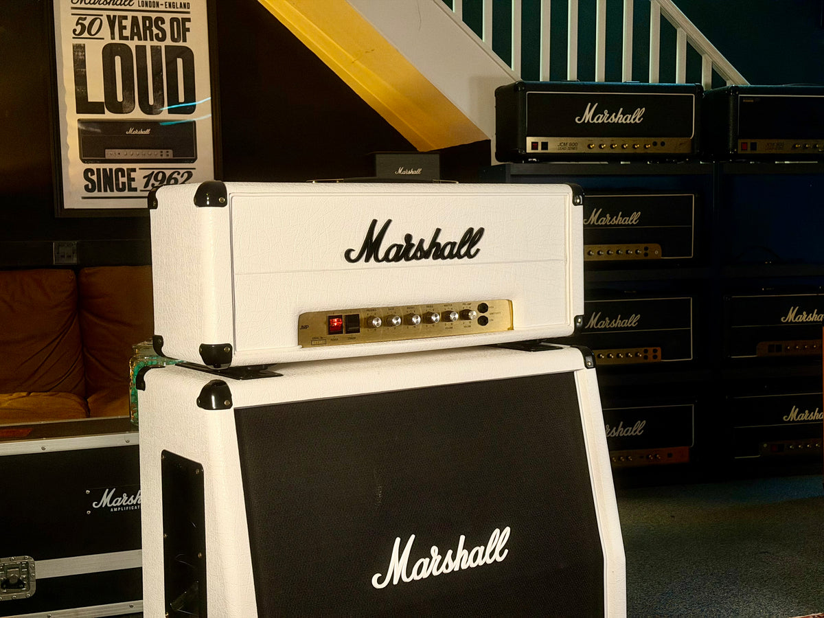 Marshall JMP 2203 Mk2 Master Model Lead 100-Watt Guitar Amp Head 1979 - White – image 1