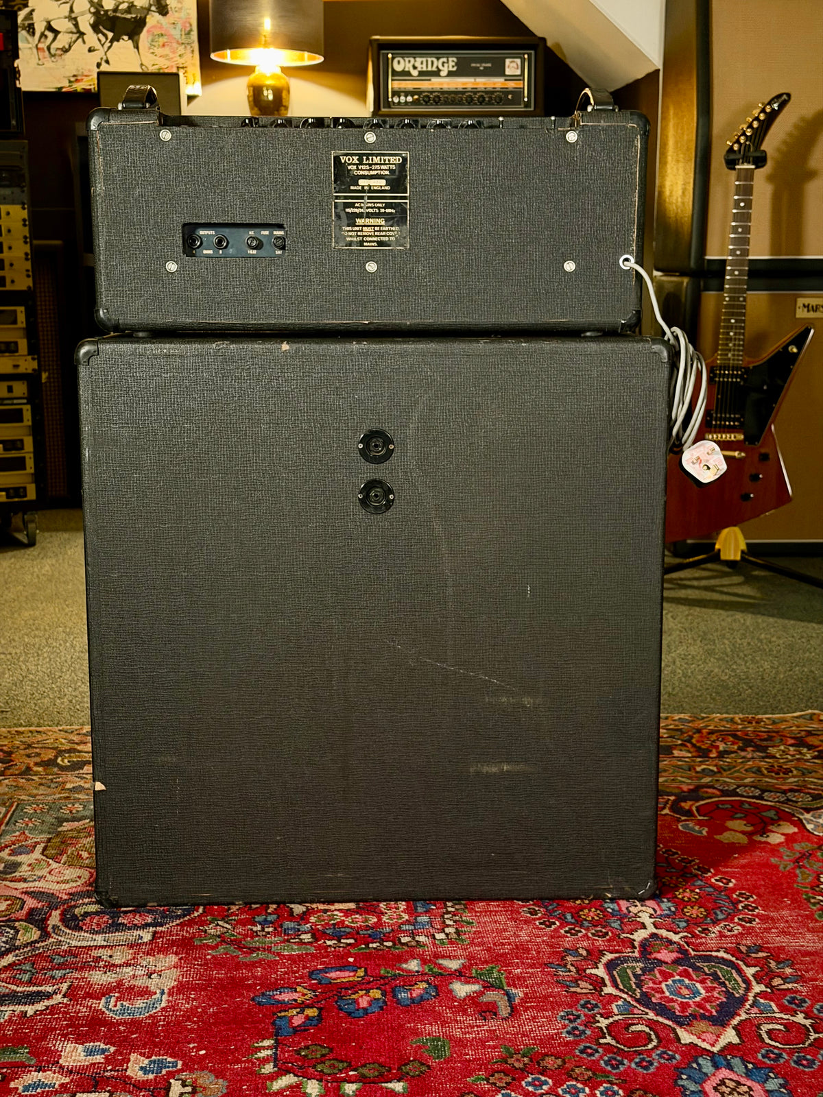 Vox V125 Bass 125-Watt 1x15" Piggyback Bass Amp 1981 - 1983 - Black – image 4
