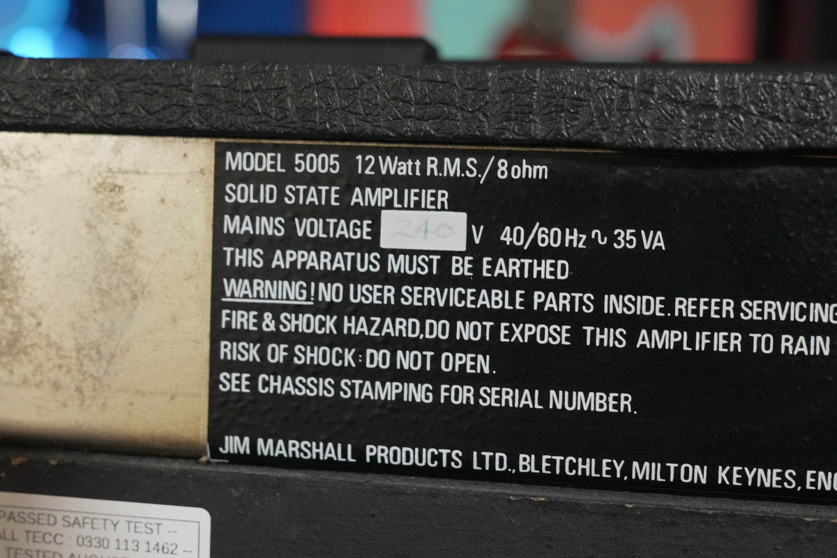 Marshall Lead 12 Model 5005 12-Watt 1x10" Guitar Combo 1983 - Black – image 9